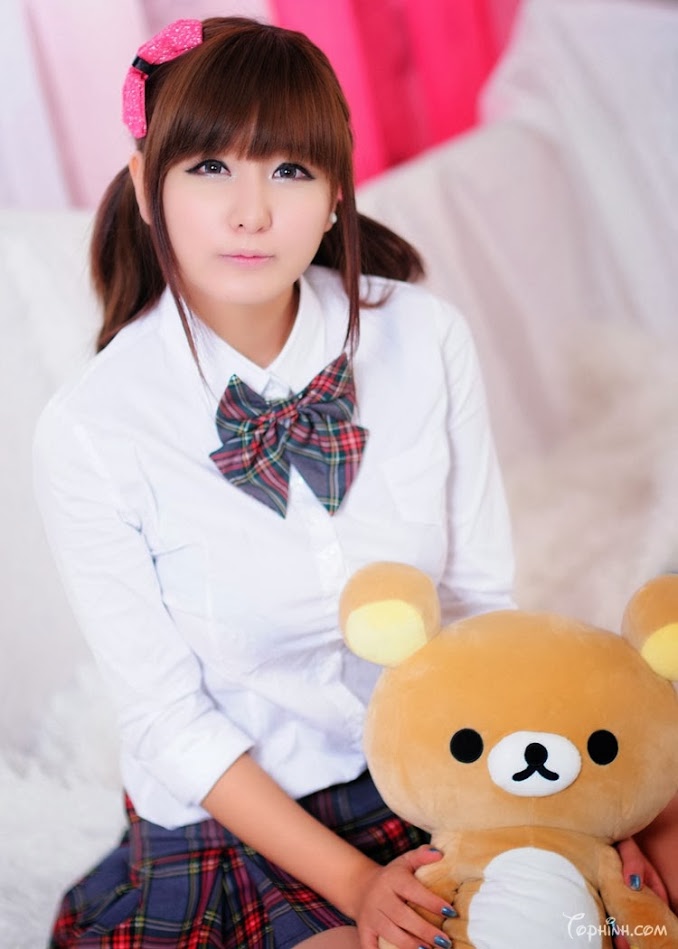 Ngắm gái xinh teen school girl xứ Hàn với váy xinh đẹp